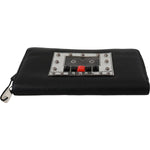 Dolce & Gabbana Black Mens Zipper Continental Purse 100% Leather Wallet VAS9307