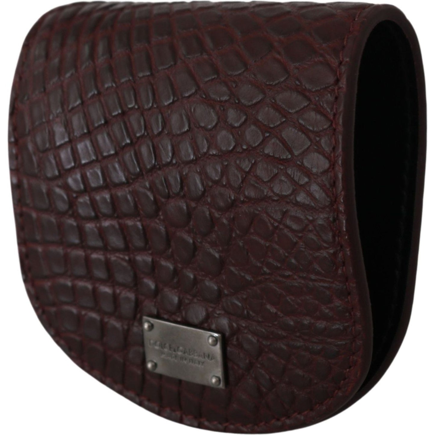 Dolce & Gabbana Brown Exotic Skin Pocket Condom Case Holder Condom Case