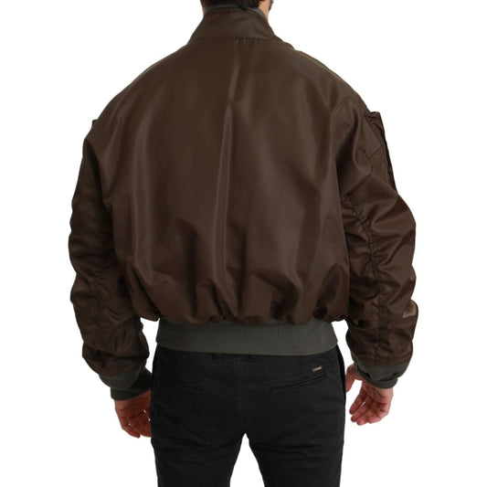 Dolce & Gabbana Sequined Double-Breasted Bomber Jacket Coats & Jackets Dolce & Gabbana Dark Slate Gray