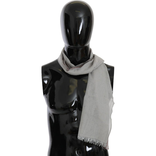 Costume National Elegant Gray Cotton Men's Scarf Scarves Costume National Dark Gray
