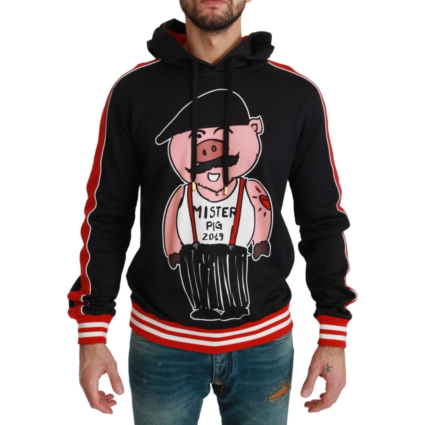 Dolce & Gabbana Black Pig of the Year Hooded Sweater