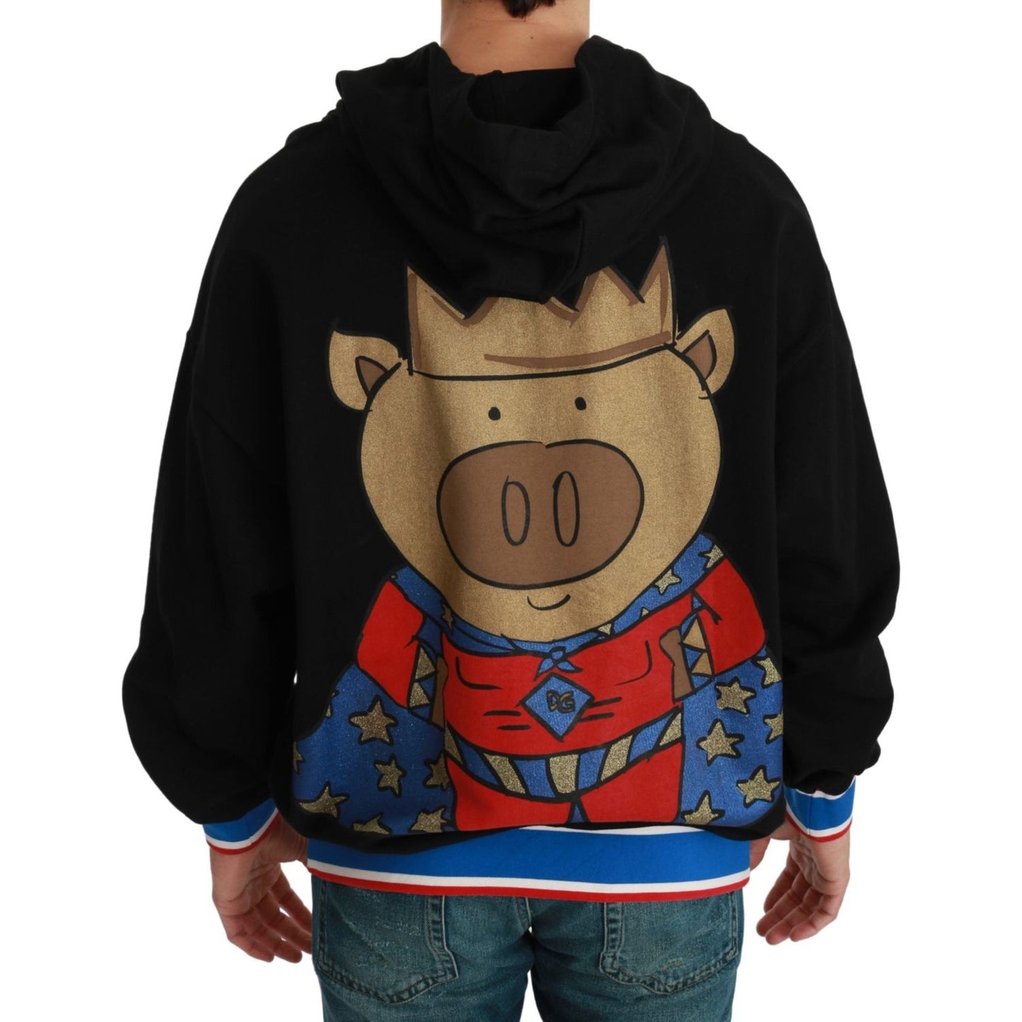 Dolce & Gabbana Black Sweater Pig of the Year Hooded