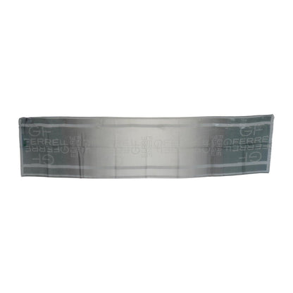 GF Ferre Gray Wool Viscose Foulard Patterned Branded Scarf Wool Scarves