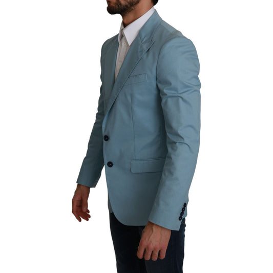 Dolce & Gabbana Elegant Blue Fantasy Pattern Blazer Dolce & Gabbana Dim Gray