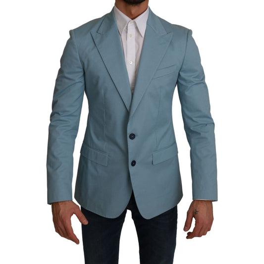 Dolce & Gabbana Elegant Blue Fantasy Pattern Blazer Dolce & Gabbana Dim Gray