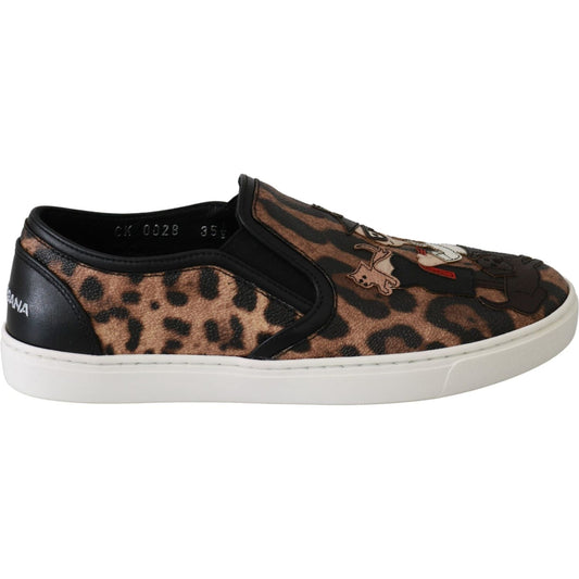 Dolce & Gabbana Chic Leopard Print Loafers for Elegant Comfort Dolce & Gabbana Light Gray