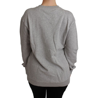 Dolce & Gabbana Gray #dgfamily Cotton Pullover Sweater