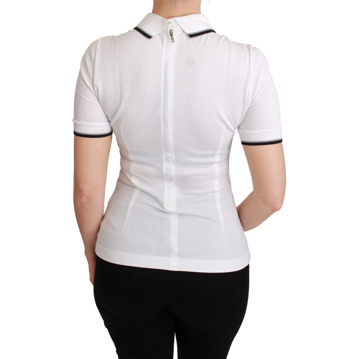 Dolce & Gabbana White Cotton Polo #dgfamily T-shirt