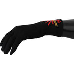 Dolce & Gabbana Black #DGLovesLondon Embroidered Wool Gloves 293990360551