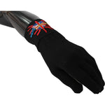 Dolce & Gabbana Black #DGLovesLondon Embroidered Wool Gloves 293990360551