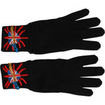 Dolce & Gabbana Black #DGLovesLondon Embroidered Wool Gloves 293990360551