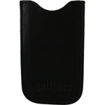 John Galliano Black Leather Multifunctional Men ID Bill Card Holder Wallet VAS8846