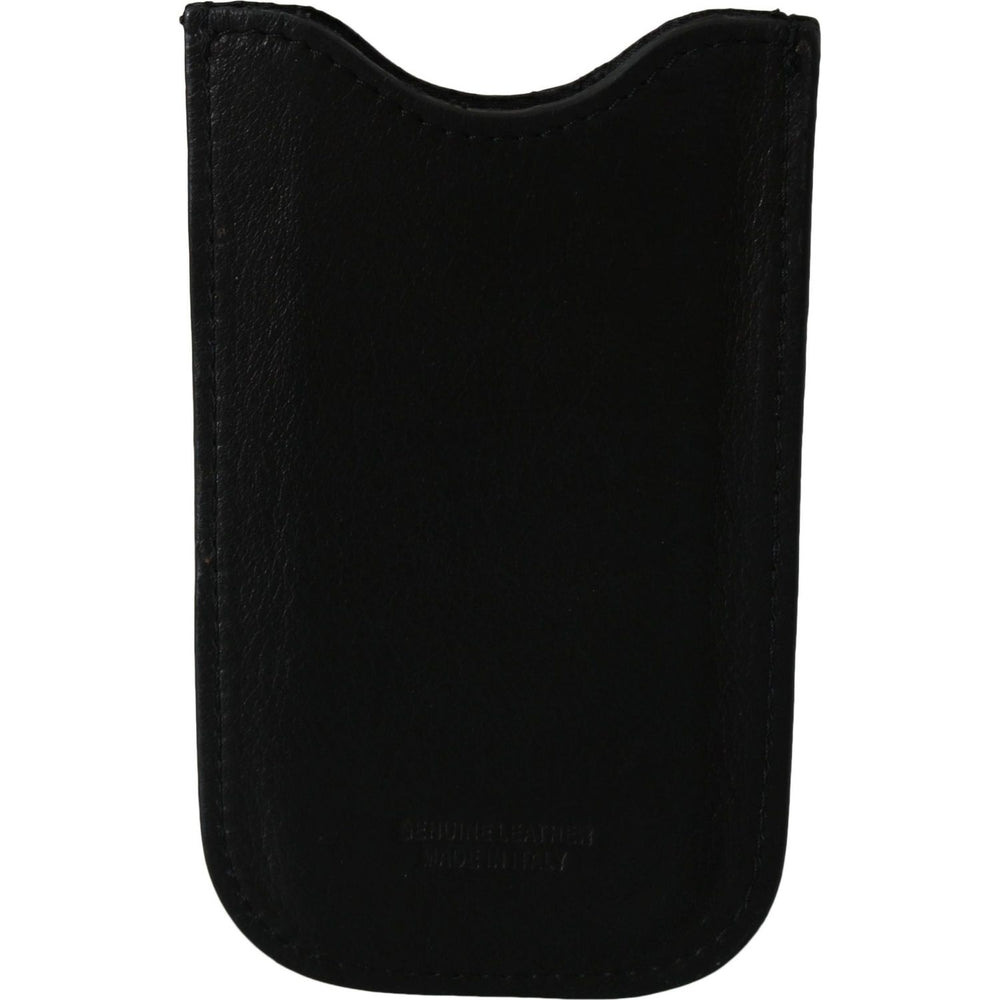 John Galliano Black Leather Multifunctional Men ID Bill Card Holder Wallet VAS8846