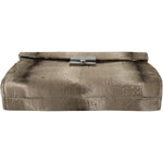 Dolce & Gabbana Beige Velvet Floral Leather Men Document Briefcase Clutch