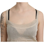 BYBLOS Elegant Beige Sleeveless Spaghetti Strap Tank BYBLOS Rosy Brown