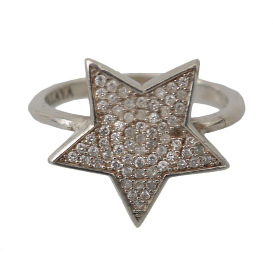 Nialaya Chic Silver CZ Crystal Women's Statement Ring Ring Nialaya Slate Gray