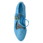 Dolce & Gabbana Enchanting Crystal Cinderella Pumps Dolce & Gabbana Steel Blue