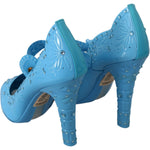 Dolce & Gabbana Enchanting Crystal Cinderella Pumps Dolce & Gabbana Steel Blue