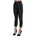 Ermanno Scervino Gray High Waist Capri Cropped Cotton Pants PAN71137-38
