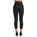 Ermanno Scervino Gray High Waist Capri Cropped Cotton Pants PAN71137-38
