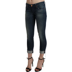 Acht Blue Washed Low Waist Skinny Cropped Denim pant Jeans & Pants
