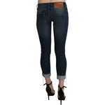 Acht Blue Washed Low Waist Skinny Cropped Denim pant Jeans & Pants