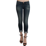 Acht Blue Washed Low Waist Skinny Cropped Denim pant Jeans & Pants