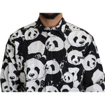 Dolce & Gabbana Black Panda Mens Casual 100% Cotton Shirt TSH5189-37