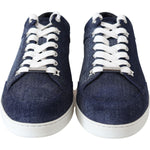 Jimmy Choo Chic Slip-On Blue Denim Suede Sneakers 194611084372