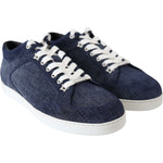 Jimmy Choo Chic Slip-On Blue Denim Suede Sneakers 194611084372