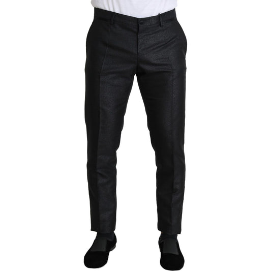 Dolce & Gabbana Black Metallic Skinny Trouser Dress Jeans & Pants