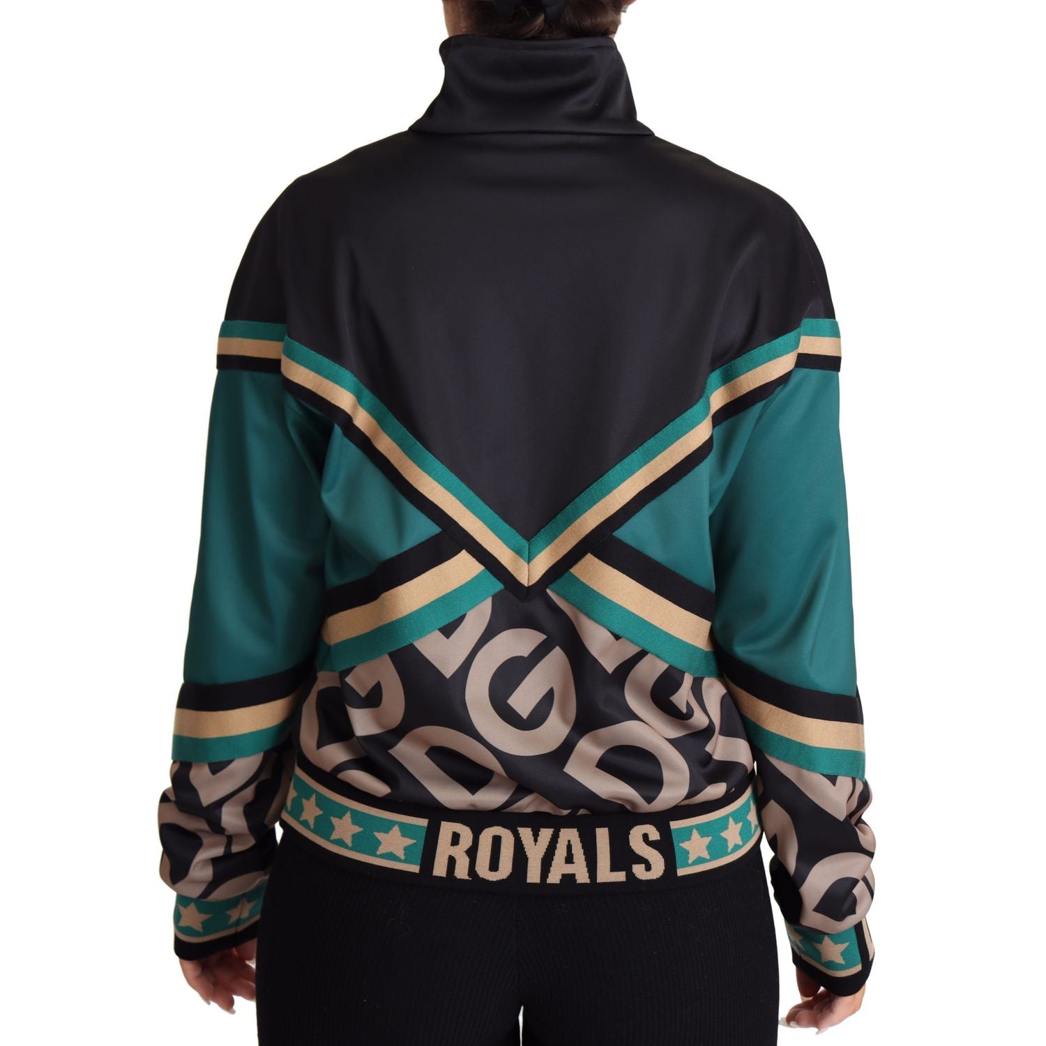 Dolce & Gabbana Multicolor DG Logo Mania Track Bomber Jacket