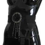Dolce & Gabbana Black Crystal Brooch Wide Wai SATORIA Belt