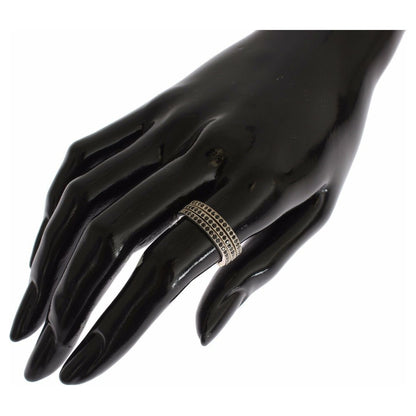 Nialaya Black CZ 925 Sterling Silver Womens Ring