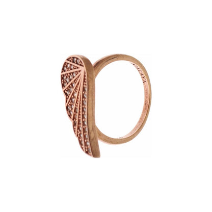 Nialaya Pink Gold 925 Silver Womens Clear CZ Ring Ring