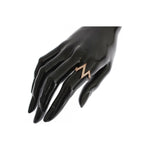 Nialaya Pink Gold 925 Silver Womens Clear Ring Ring