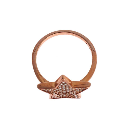 Nialaya Dazzling Pink Gold Plated Sterling Silver CZ Ring Ring Nialaya Sienna