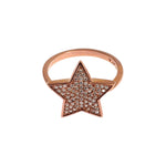 Nialaya Womens Clear CZ Star 925 Silver Ring Ring
