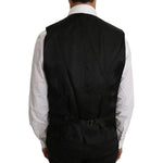 Dolce & Gabbana Black Solid Wool Silk Vest TSH2789-44