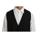Dolce & Gabbana Black Solid Wool Silk Vest TSH2789-44