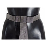 Dolce & Gabbana Black Silk Clear Crystal Bow Waist Belt WOMAN BELTS