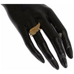 Nialaya Womens Clear CZ Gold 925 Silver Authentic Ring Ring