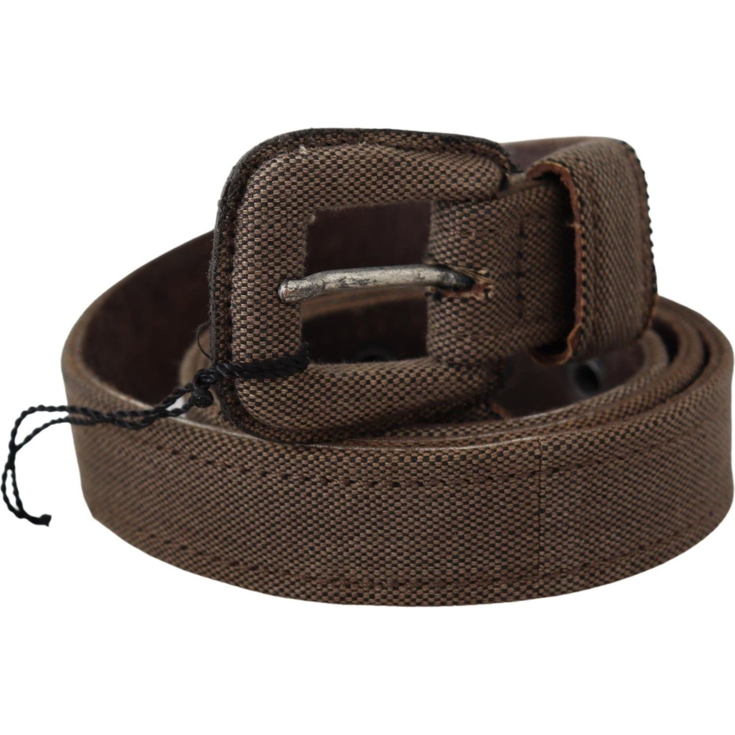 Costume National Brown Leather Logo Buckle Waist Belt Belt