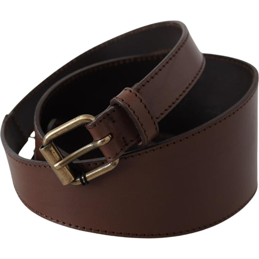 PLEIN SUD Chic Dark Brown Leather Fashion Belt Belt PLEIN SUD Dark Slate Gray