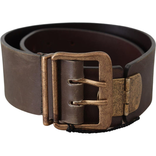 Ermanno Scervino Elegant Leather Fashion Belt in Rich Brown Belt Ermanno Scervino Dark Slate Gray