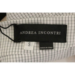 Andrea Incontri White Checkered Stretch Cotton Shorts