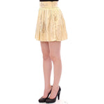 Andrea Incontri Beige Floral Embroidery Mini Skirt GSS10717-1
