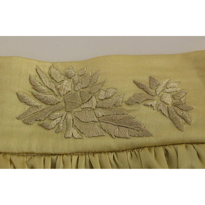 Andrea Incontri Beige Floral Embroidery Mini Skirt