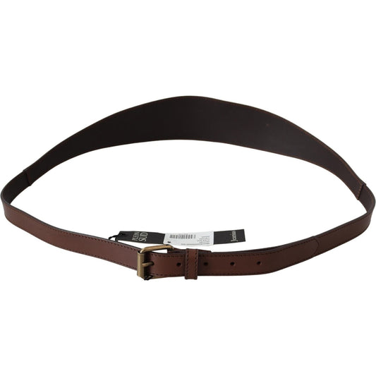 PLEIN SUD Elegant Rustic Gold-Tone Leather Belt PLEIN SUD Dark Slate Gray