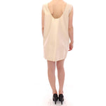Andrea Incontri Beige Sleeveless Shift Mini Dress Dresses